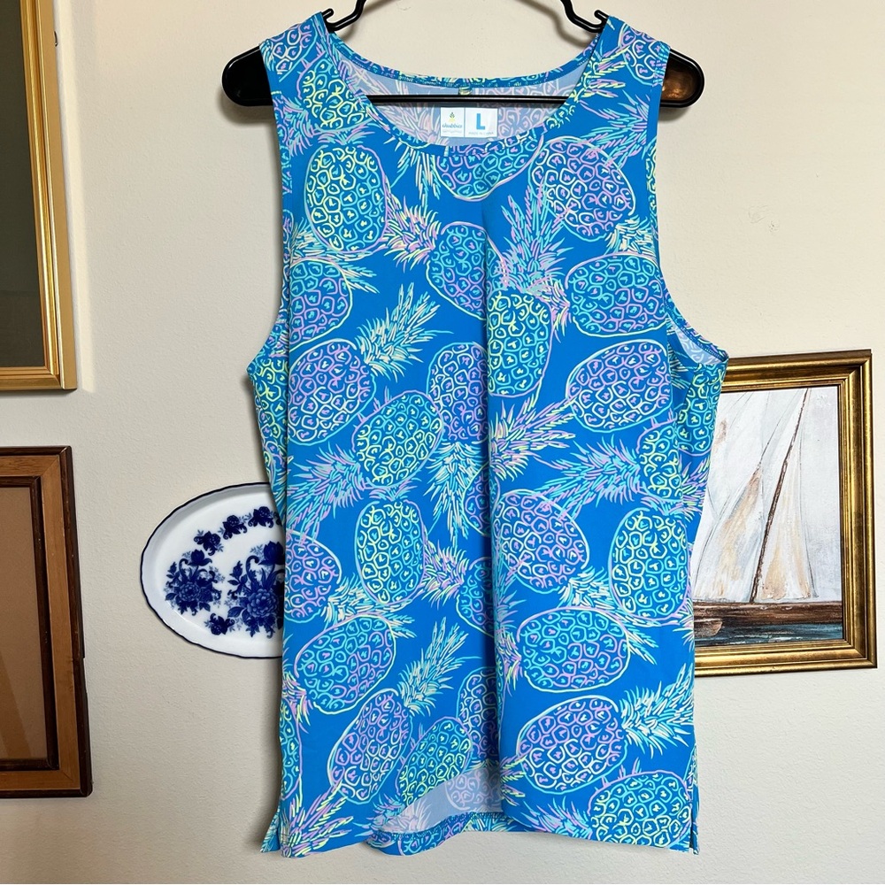Chubbies Men’s Neon Pineapple Print Tank Large NWOT